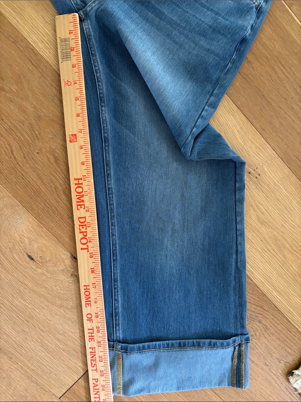 Halara Flex High Waisted Wide Leg Cuffed Jeans Stretch Denim Size S 4-6 - Picture 9 of 11